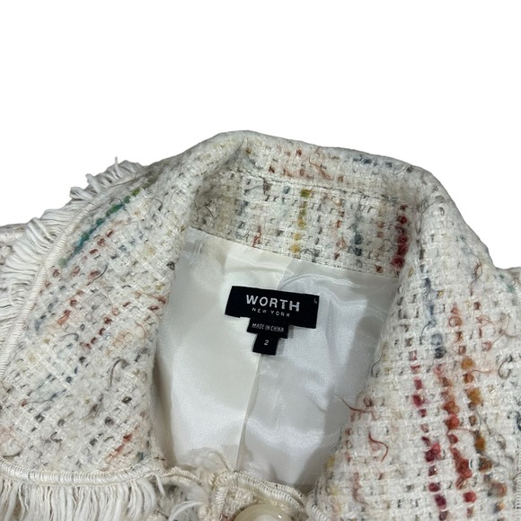 Worth NY Tweed and Glitter Blazer and Skirt Suit Set - Picture 5 of 8